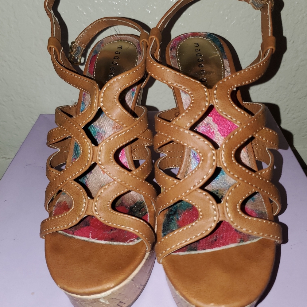 Madden girl cork platform sandals